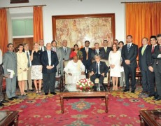 El gobernador de San Luis se reunió con el gobernador de Tamil Nadu